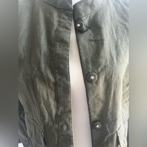 Caslon Linen Blend Tie Sleeve Jacket size Small - Picture 5 of 12